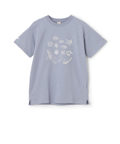 【WEB限定】【接触冷感】海刺しゅう半袖Tシャツ(ジュニア)