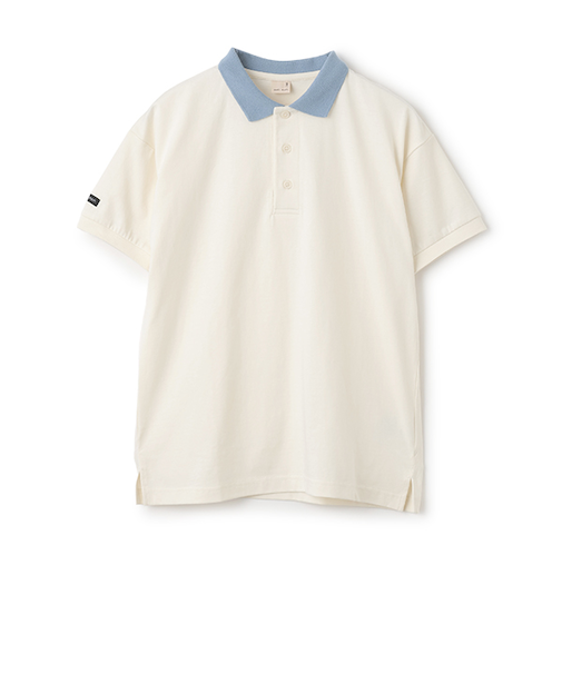 【WEB限定】【接触冷感】ポロ衿配色Tシャツ(ジュニア)