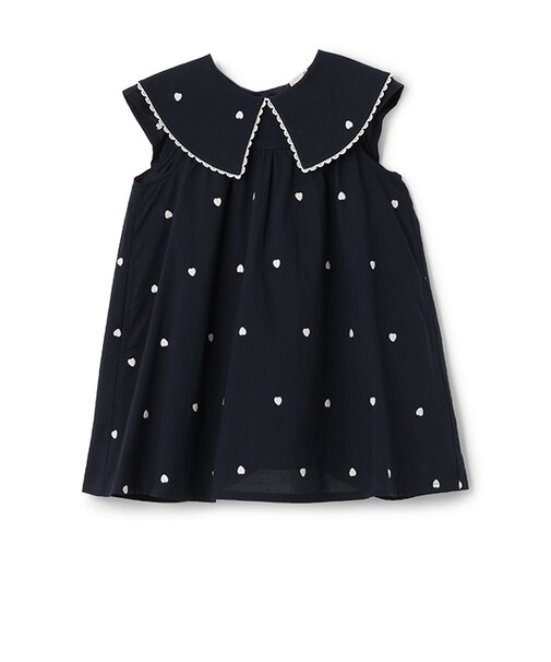 【リンク】衿ハート刺しゅうワンピース(キッズ)