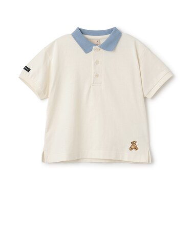 【接触冷感】ポロ衿配色半袖Tシャツ