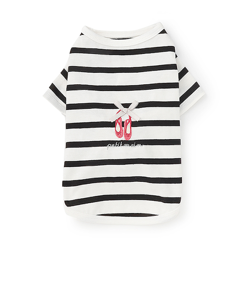 【DOG】バレリーナ刺しゅうTシャツ