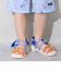 配色クリアサンダル