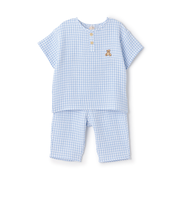 【リンク】くま刺しゅうWガーゼパジャマ(キッズ)