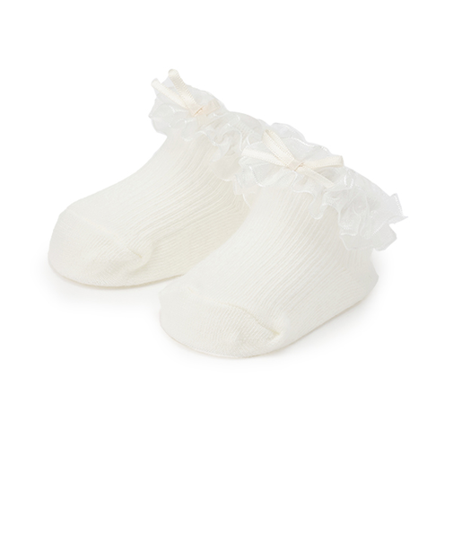 オーガンジーフリルカップソックス