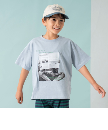 【綿100%】【365D】【パパもおそろい】Kids写真半T