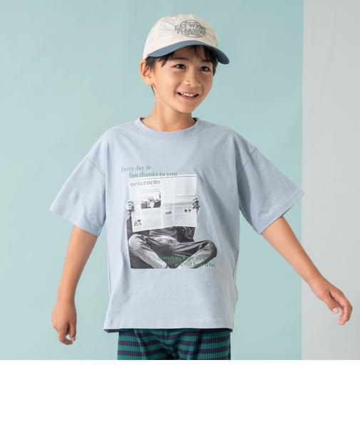 【綿100%】【365D】【パパもおそろい】Kids写真半T