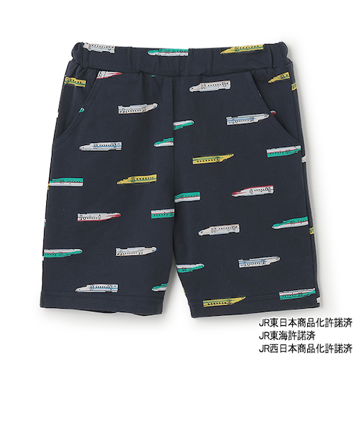 【新幹線】総柄カットハーフパンツ