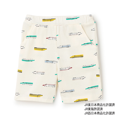【新幹線】総柄カットハーフパンツ