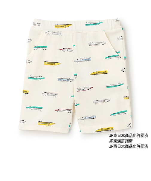 【新幹線】総柄カットハーフパンツ