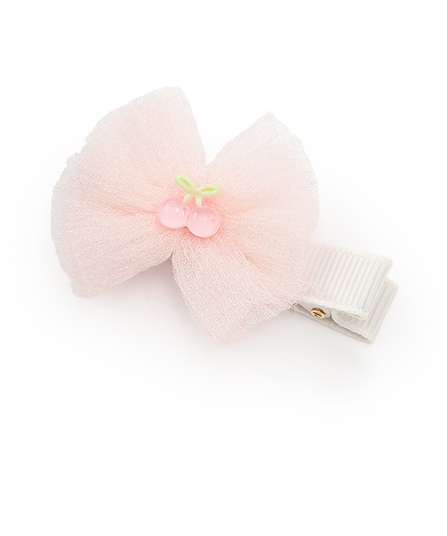 チュールリボンヘアクリップ