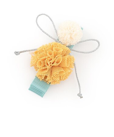 ぽんぽんヘアクリップ