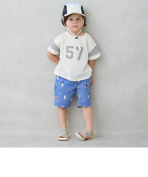 総柄ハーフパンツ