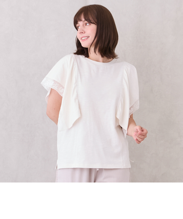 【接触冷感/リンク】レースTシャツ