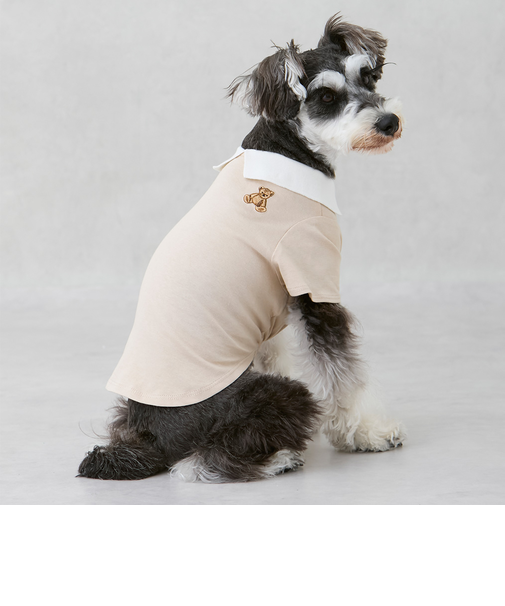 【DOG】【接触冷感】ポロ衿配色Tシャツ