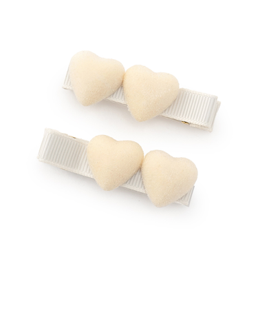 ハートヘアクリップ 2P