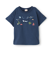 海の生き物刺しゅう半袖Tシャツ