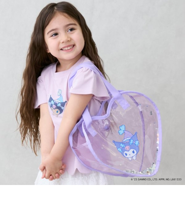 【サンリオキャラクターズ】キラキラハート型クリアバッグ