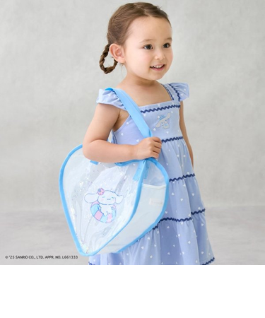 【サンリオキャラクターズ】キラキラハート型クリアバッグ