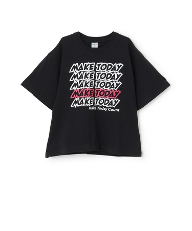 【綿100%】メッセージ5行ロゴ半袖T
