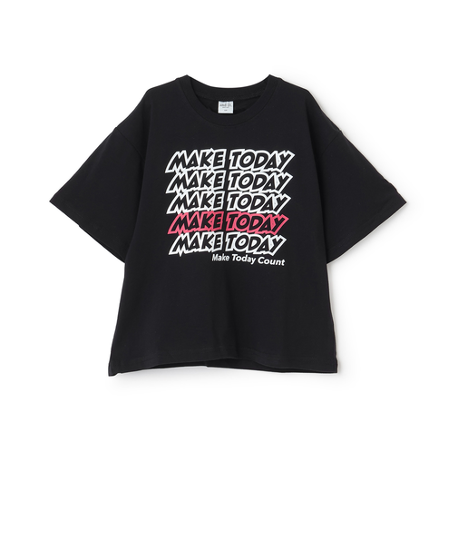 【綿100%】メッセージ5行ロゴ半袖T