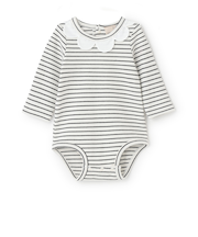 スカラップ衿ロンパース