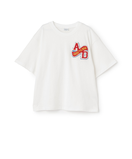 【綿100%】カレッジワンポイント半袖T