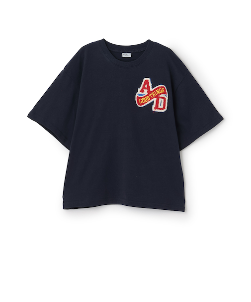 【綿100%】カレッジワンポイント半袖T