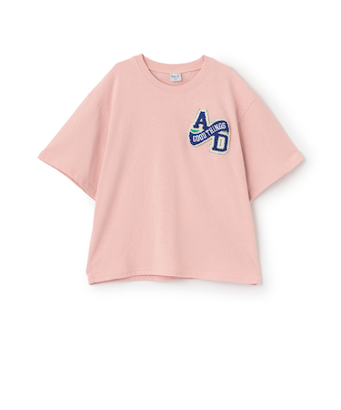 【綿100%】カレッジワンポイント半袖T