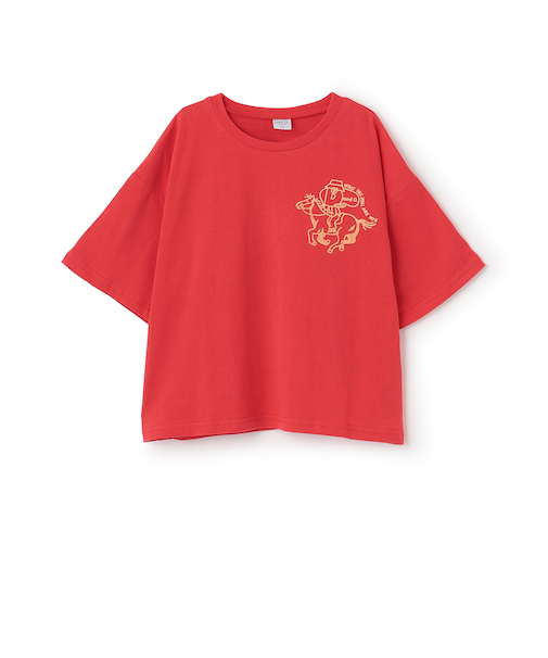 【綿100%】Dジョッキープリント半袖T