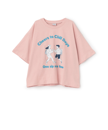 【綿100%】ピクニックモチーフ半袖T