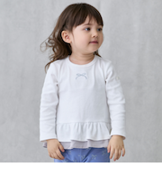 【オーガニック】ペプラム長袖Tシャツ