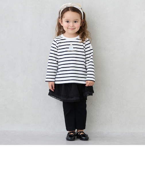 スカートつきフレアパンツ