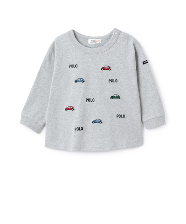 【POLO BCS】モチーフ刺繍長袖Tシャツ