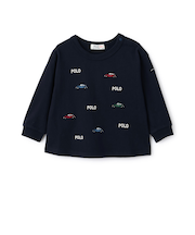 【POLO BCS】モチーフ刺繍長袖Tシャツ