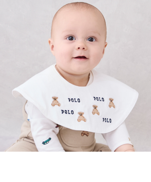 【POLO BCS】モチーフ刺繍スタイ