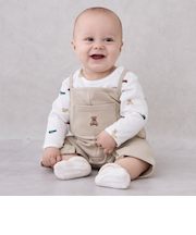 【POLO BCS】モチーフ長袖サロペット