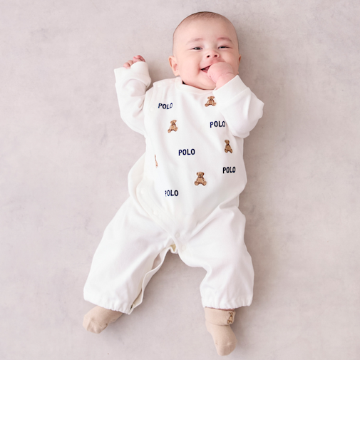 【POLO BCS】モチーフ刺繍長袖2WAYオール