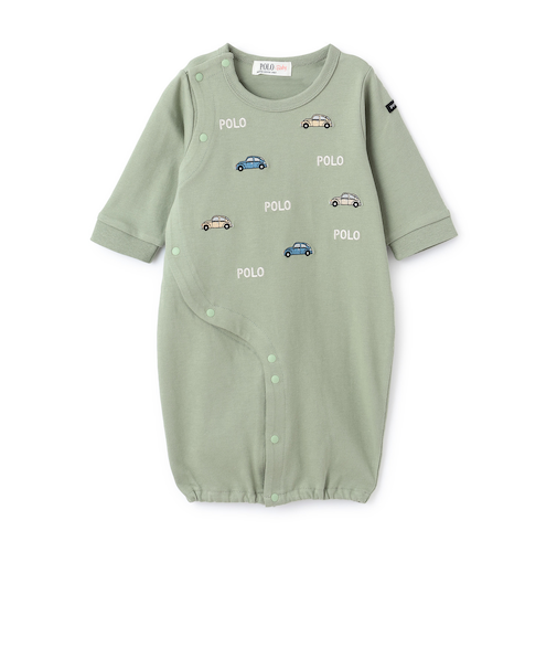 【POLO BCS】モチーフ刺繍長袖2WAYオール
