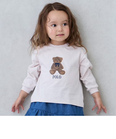 【POLO BCS】くまグラフィック長袖T