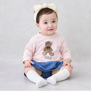 【POLO BCS】クマグラフィック長袖T+スカパンセット