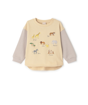 動物刺しゅう長袖Tシャツ