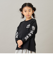 【綿100】【365D.】アソート袖プリント柄ロンT