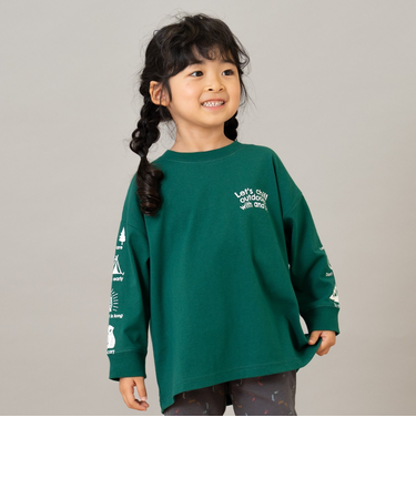 【綿100】【365D.】アソート袖プリント柄ロンT