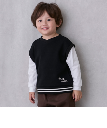 ベストレイヤード長袖Tシャツ
