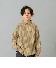 チェックドロップ長袖シャツ