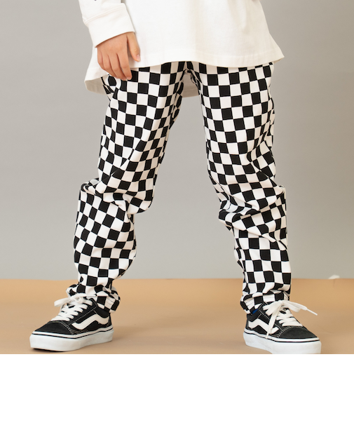 カットツイルテーパード柄パンツ