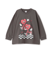 【USAコットン】ハートキャラモチーフワイドロンT