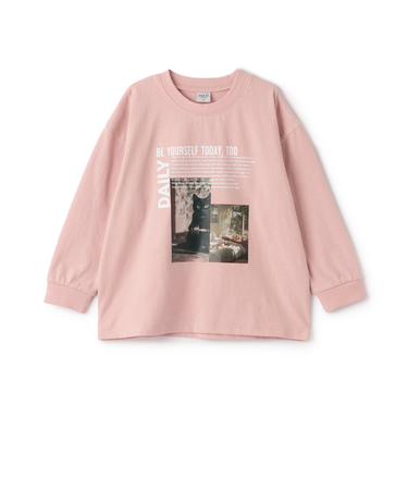 【USAコットン】CATフォトプリントロンT