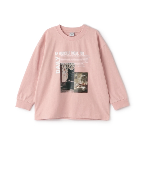 【USAコットン】CATフォトプリントロンT