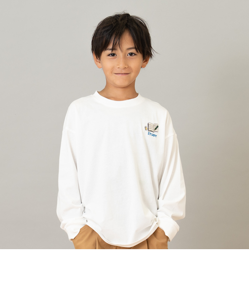 【綿100】【365D.】サブジェクト刺繍ロンT